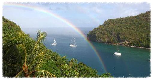 Rainbow over Marigot Bay